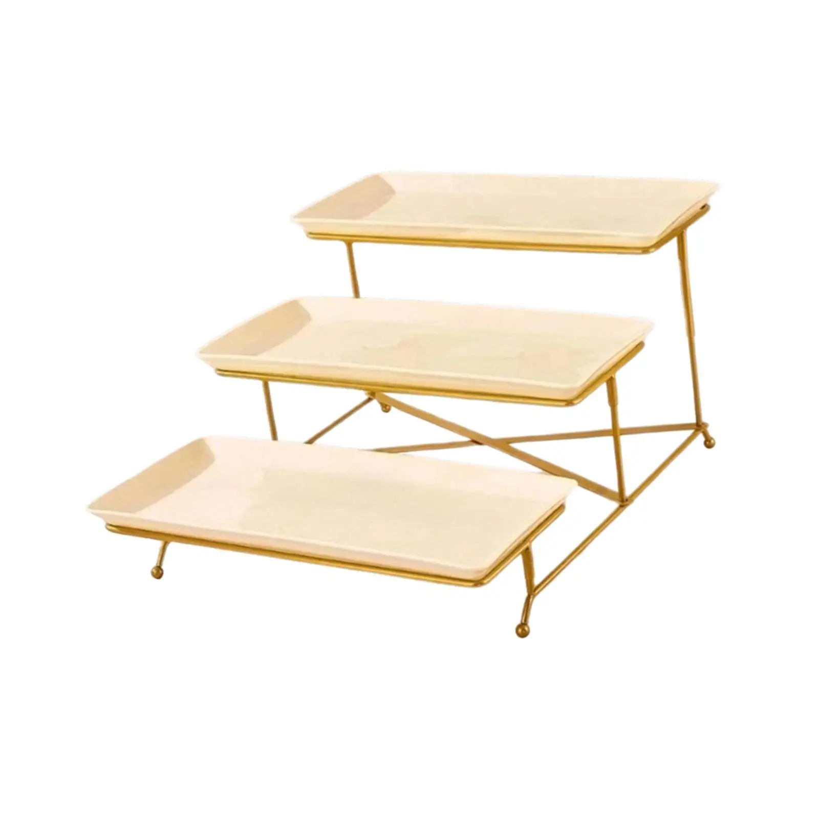 Classic Porcelain Cupcake Tier Stand Sturdy Rack Large Food Tray for Birthday Appetizer and Catering Decor