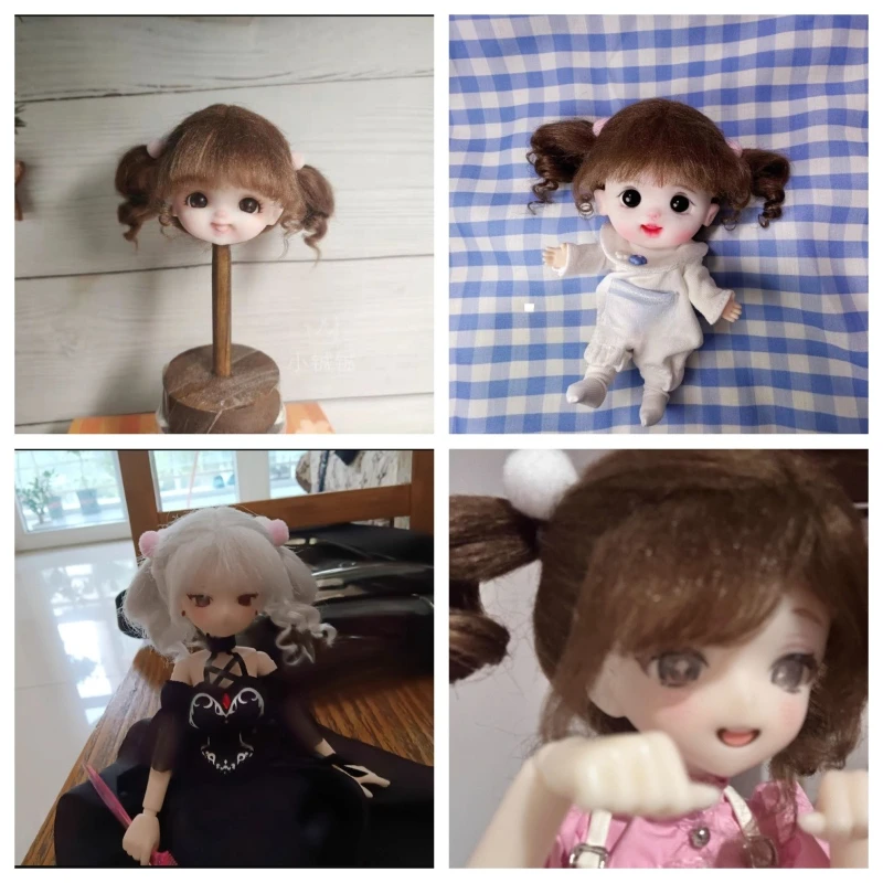 BJD Dolls Come with Faux Beach Wool Wigs Handmade DIY Sculpture Dolls  Makeup Decoration Hairstyles Wigs Headbands Accessories