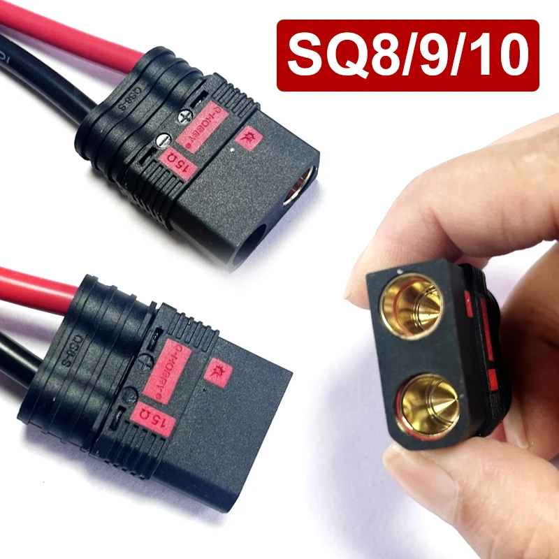 

QS8-S QS9L QS10P Anti Ignition Plug Model Airplane Electric Motorcycle Battery Connector Crop Drone 6/8AWG 0.2-1M Silicone Wire
