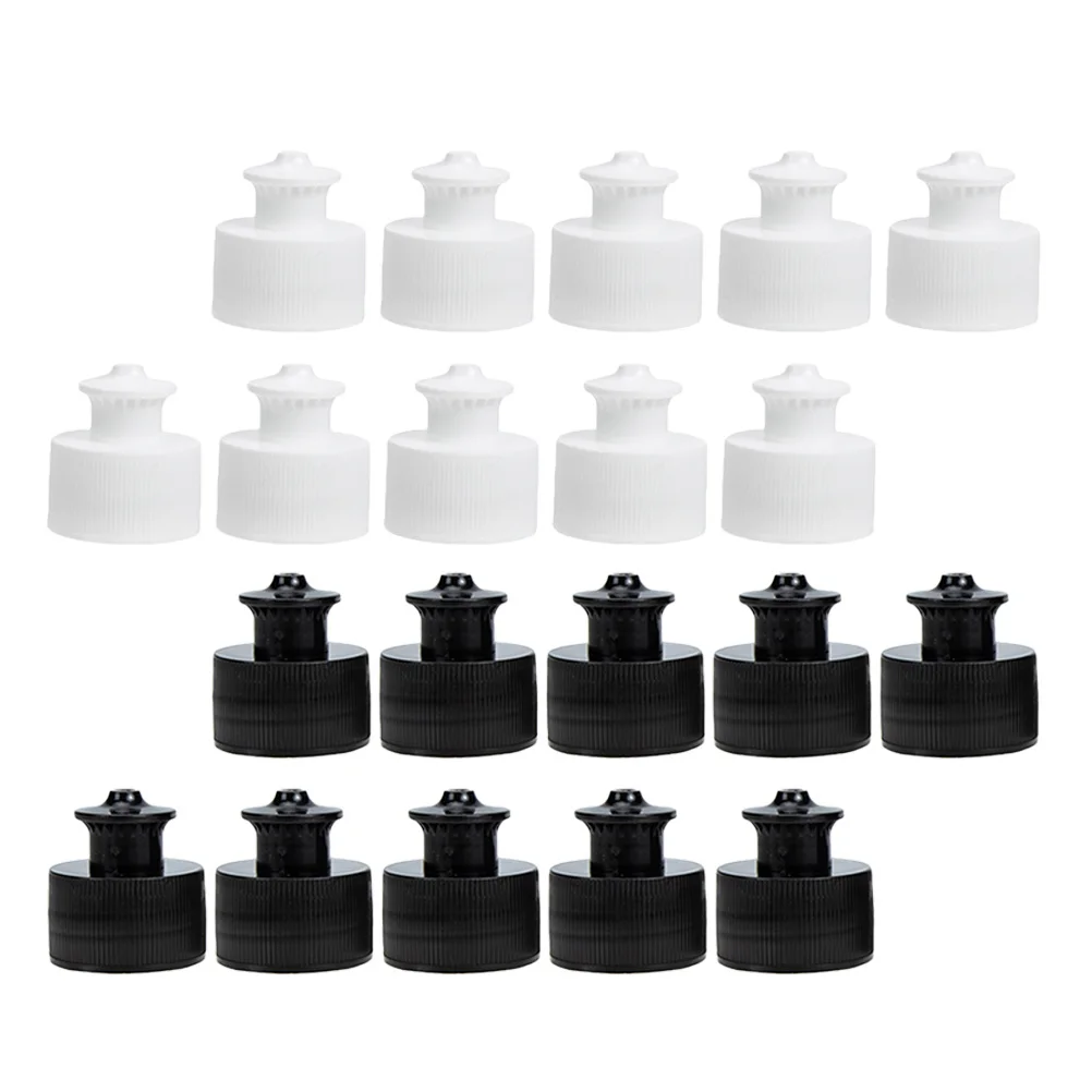 

40Pcs Sports Pull Push Bottle Caps 28Mm Reusable Water Bottle Lids Replacement for Sports Kettle Sealing Accessory