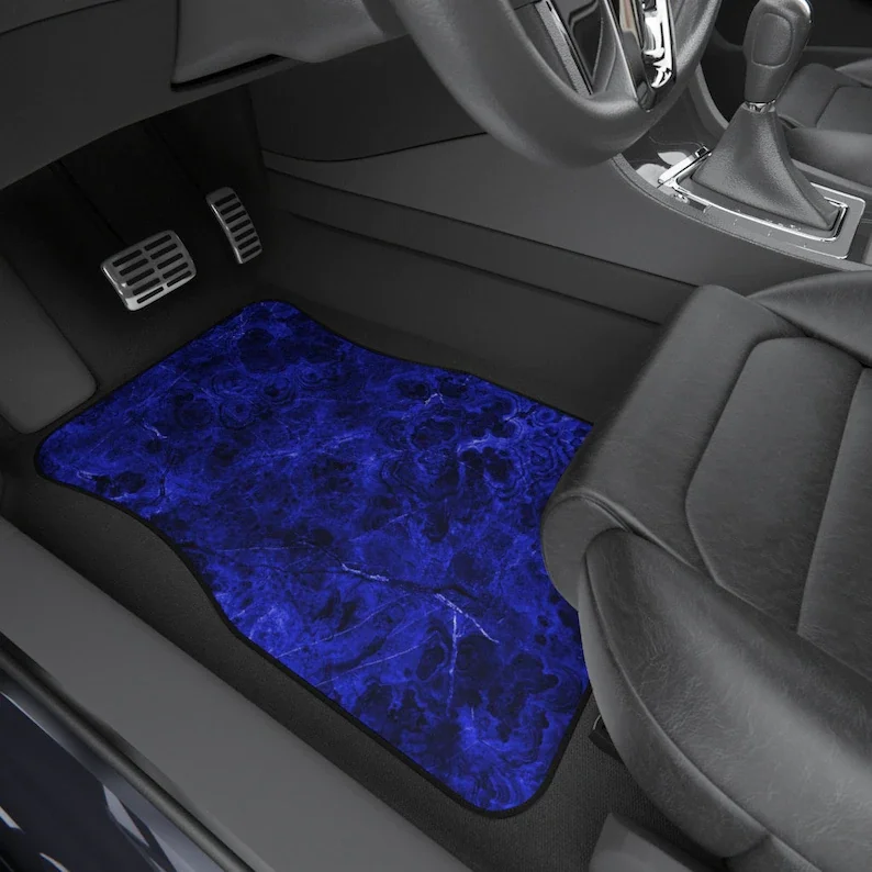 

Blue Marble Car Mats (Set of 4), Abstract Car Mats, Car Mat Set, Blue Car Accessories, Car Floor Mats, Custom Car Mats, Hypnotic
