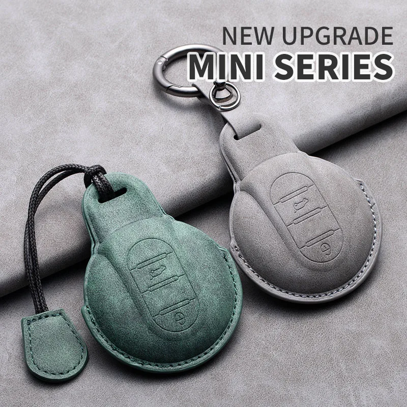 

Leather Car Remote Key Case Cover Protector Shell Keychain For BMW MINI COOPER S ONE JCW F54 F55 F56 F57 F60 CLUBMAN COUNTRYMAN