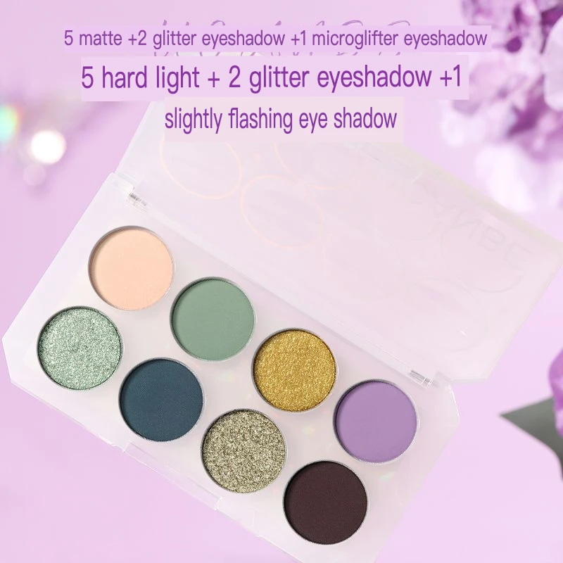 Palette di ombretti Ucanbe a 8 colori, una tavolozza di trucco COS perlescente opaca viola che è versatile e non sbiadisce