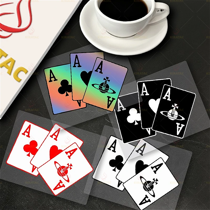 1PC Playing Cards Motorcycle Sticker Waterproof Vinyl Decal for Motorbike Fairing Tailbox Helmet Car Window Trunk Scooter Decor