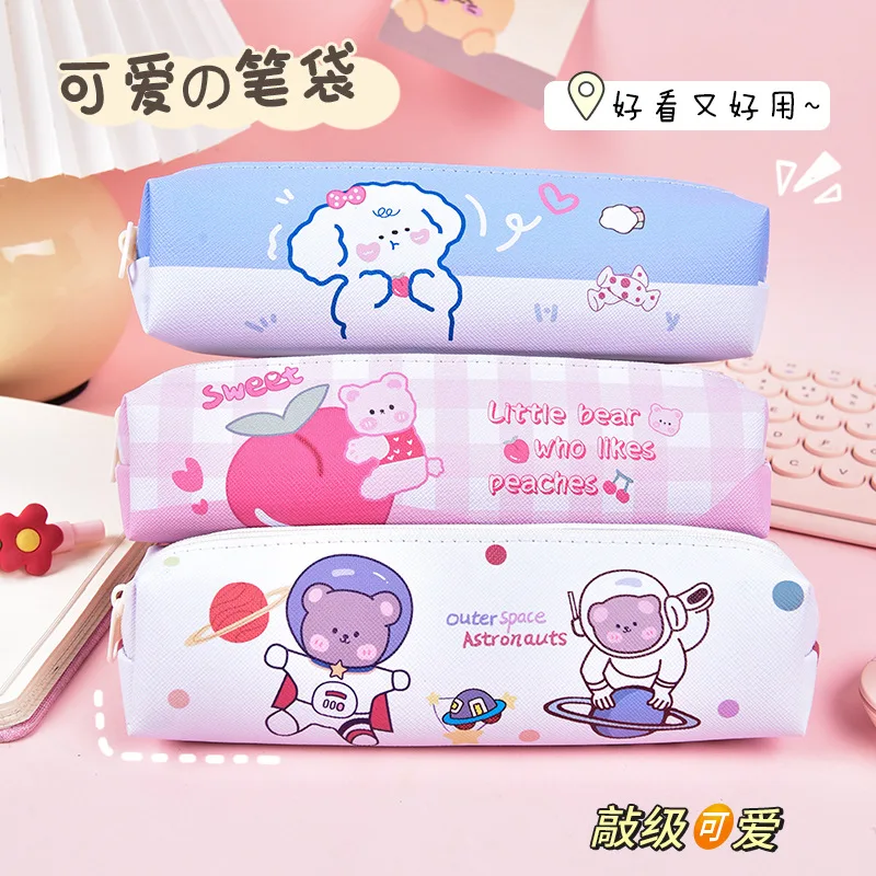 1Pcs Kawaii Pencil Case Cartoon Animals Bunny Gift Estuches School Pencil Box Pencilcase Pencil Bag School Supplies Stationery