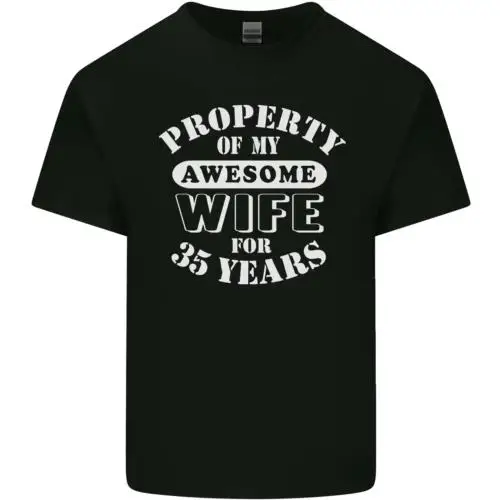 35 Year Wedding Anniversary 35th Funny Woman Mens Cotton T-Shirt