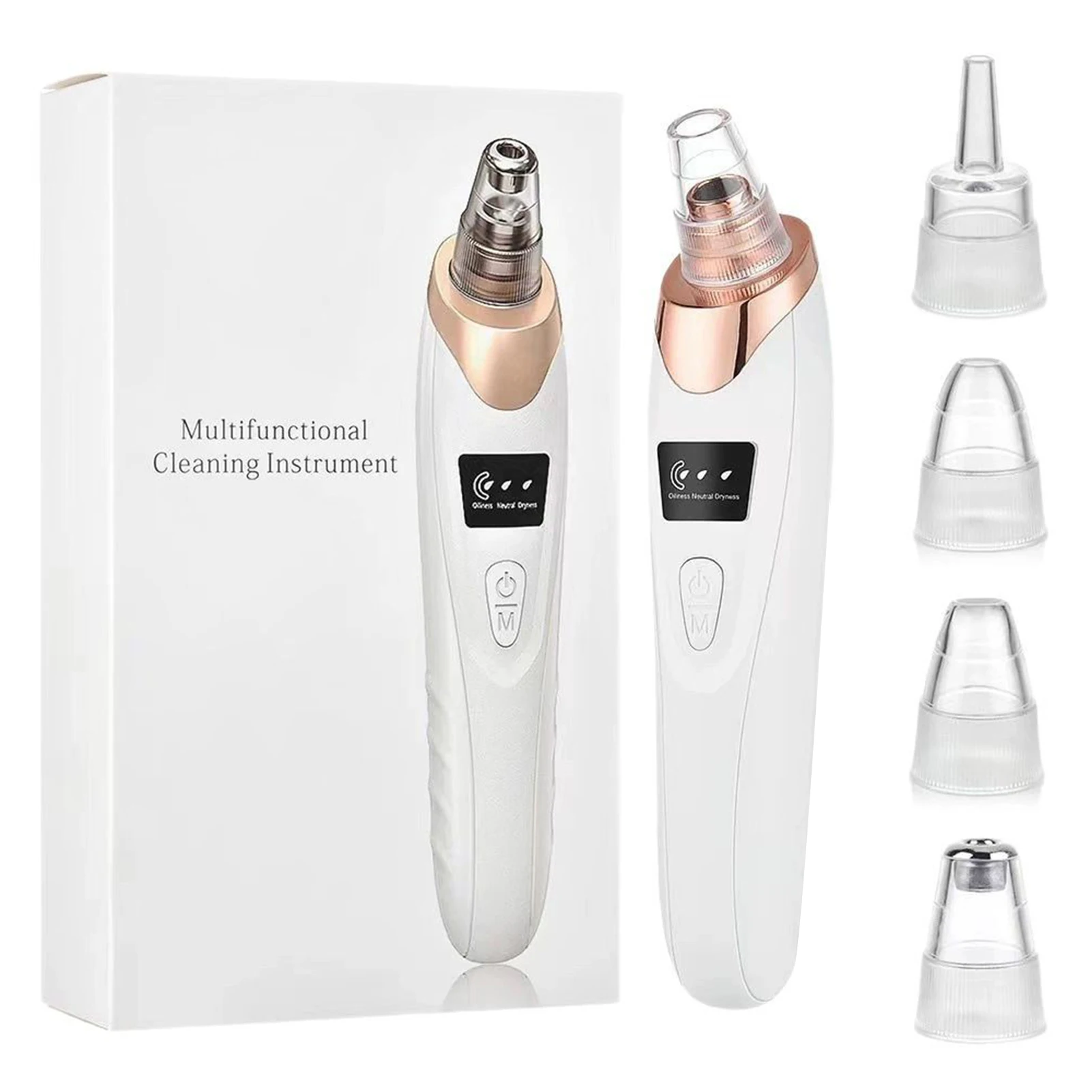 3 مستويات أجهزة إزالة الرؤوس السوداء الكهربائية USB قابلة للشحن منظف المسام فراغ أدوات إزالة الرؤوس السوداء للنساء ماكياج الوجه