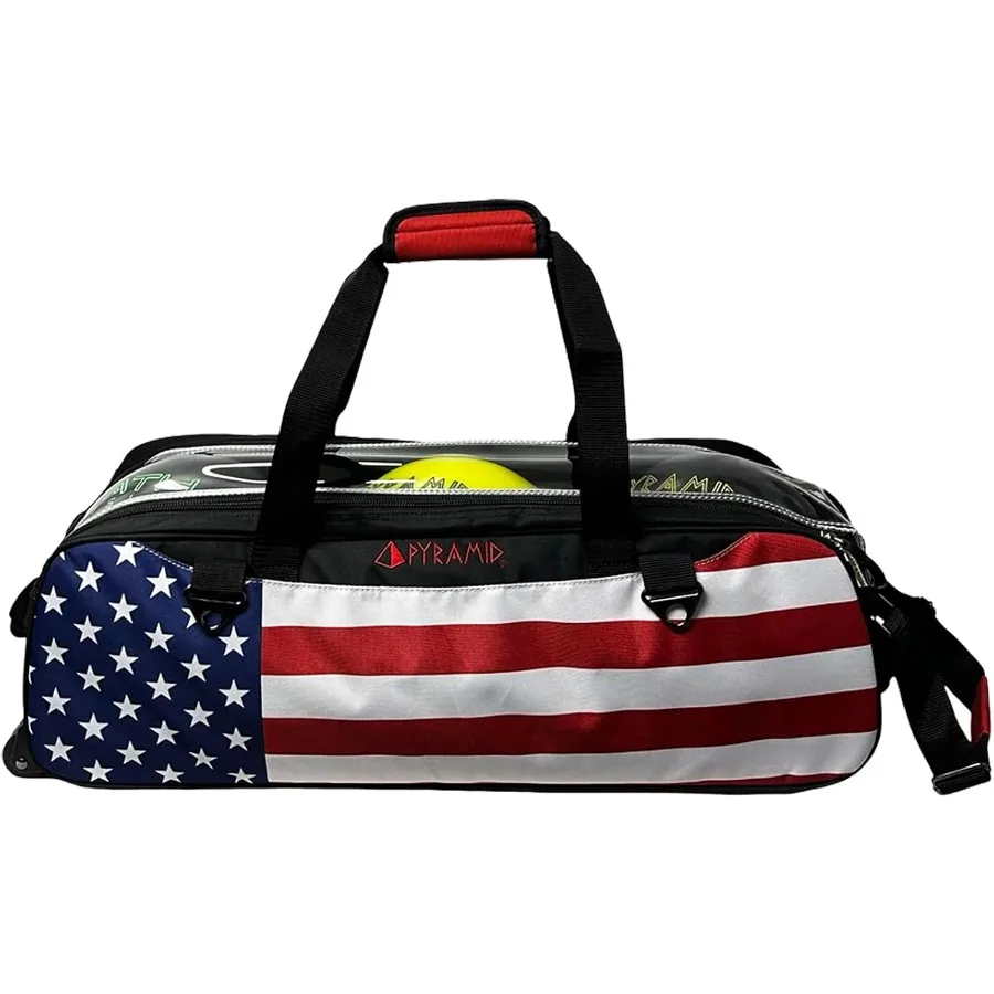 Borsa da bowling a rullo Triple Tote Slim Pyramid Path con grandi tasche laterali per accessori - Design leggero Ideale per i viaggi Conven