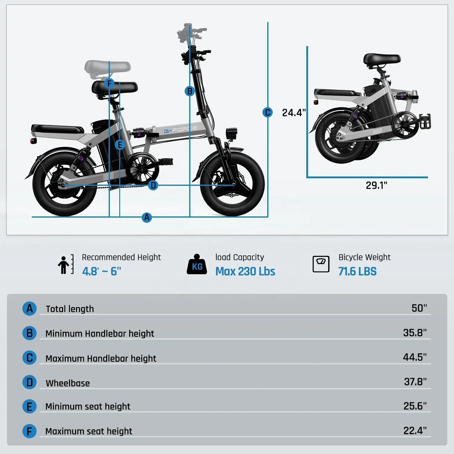 دراجة كهربائية جديدة G AE دراجة كهربائية صغيرة قابلة للطي-W 48V 17AHAH بطارية ليثيوم bicicletelectrica