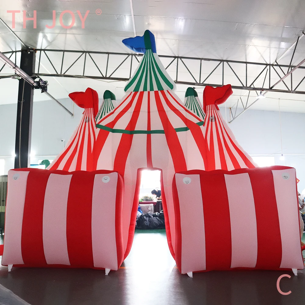 Arche de cirque gonflable de carnaval, décoration extérieure, clown gonflable, porte de bienvenue pour fête