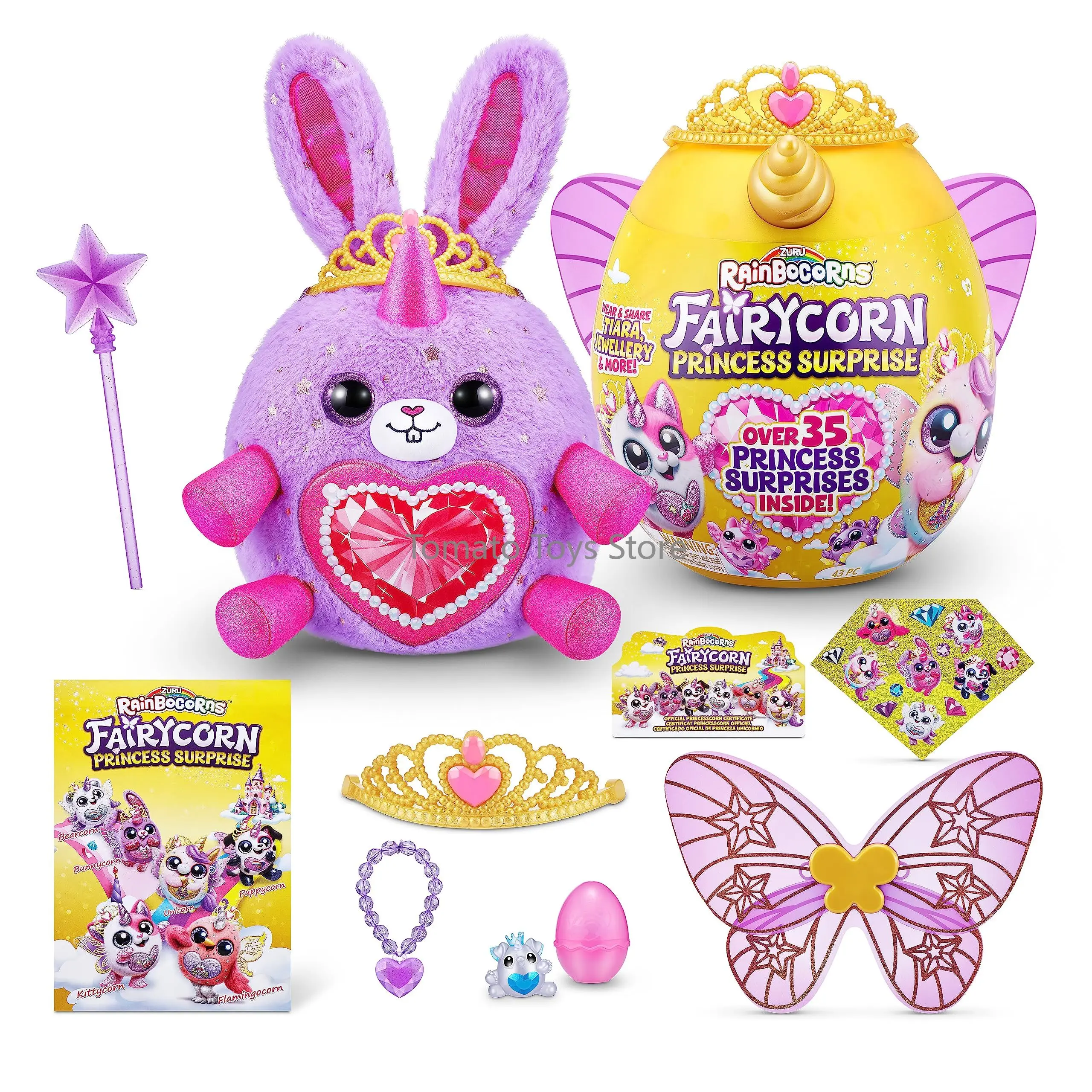 In Stock Bizak Rainbocorns Fairycorn Princesses Egg Wings, Tiara, Magic Wand, Slimy Surprises Child Trendy Toys Birthday Gifts