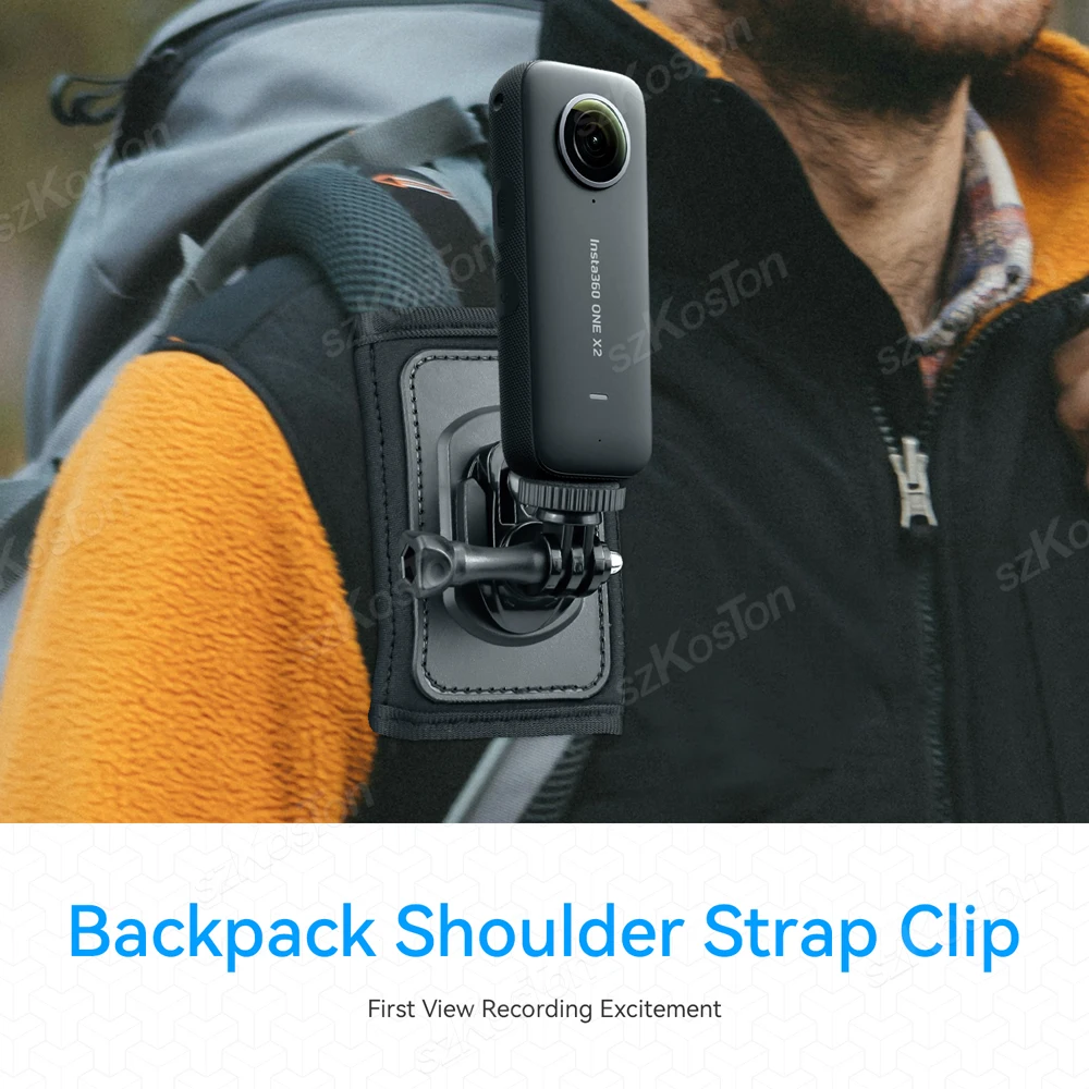 360 Rotation Bag Backpack Shoulder Strap Mount Strap Holder for GoPro 13 12 11 10 9 DJI Action 5 4 Insta360 X4 X3 X2 Accessories