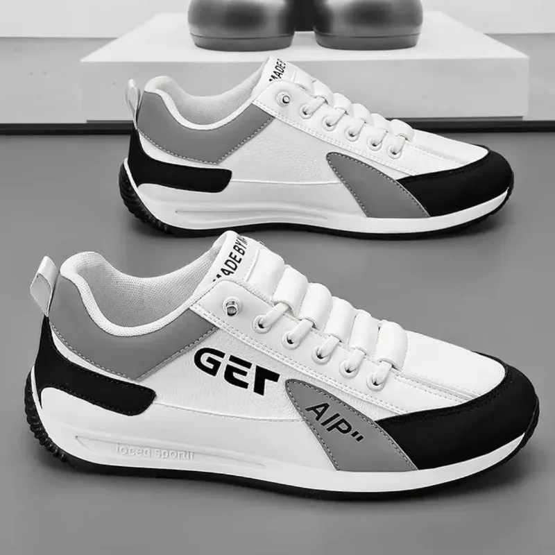 

Men's Shoes High Quality Soft Leather Casual Shoes Outdoor Lightweight Walking Flats Non-slip Vulcanized Shoes Sneakers for Men