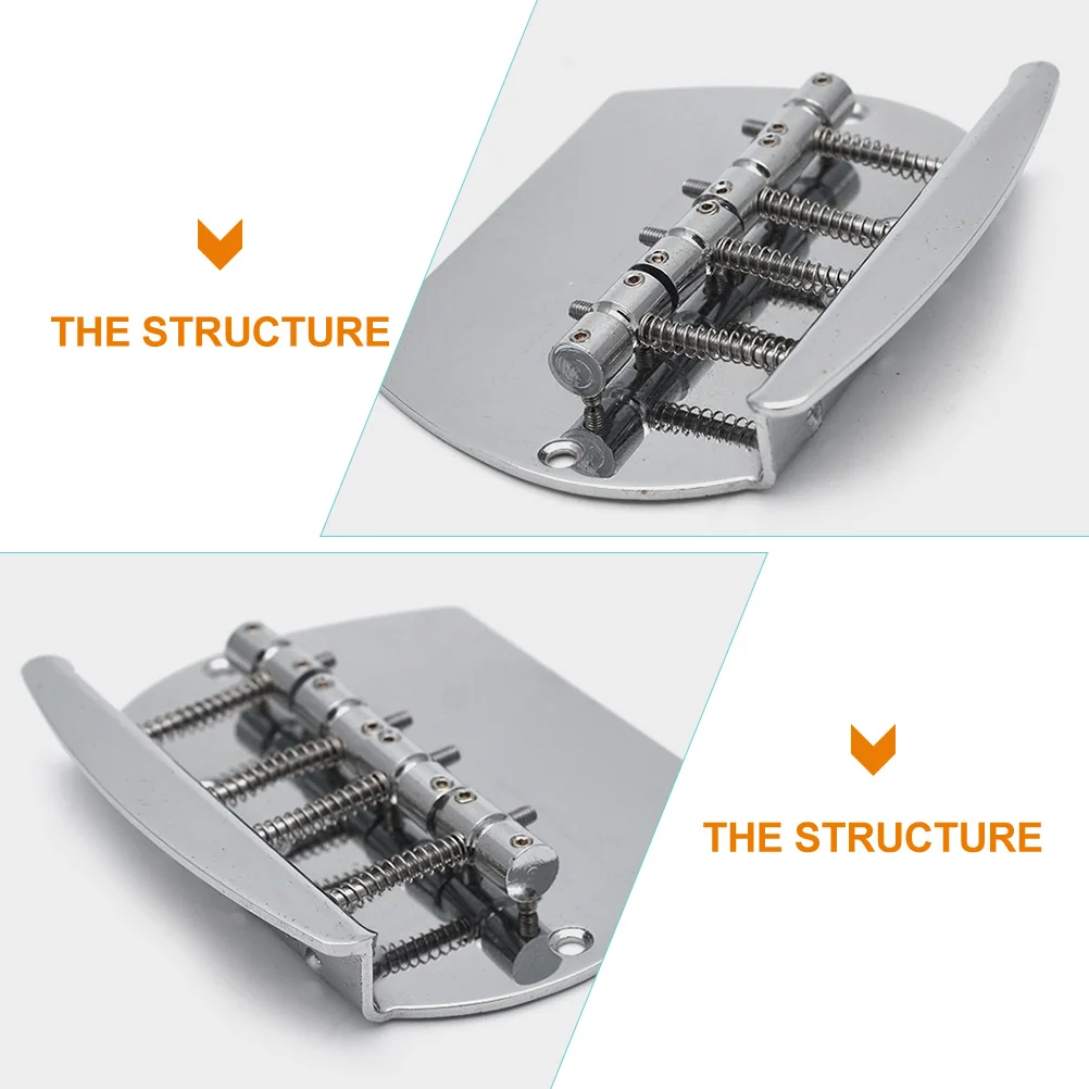 

Bass Bridge Metal Guitar Tailpiece Pull Plate Electric Parts Accessories Saddle
