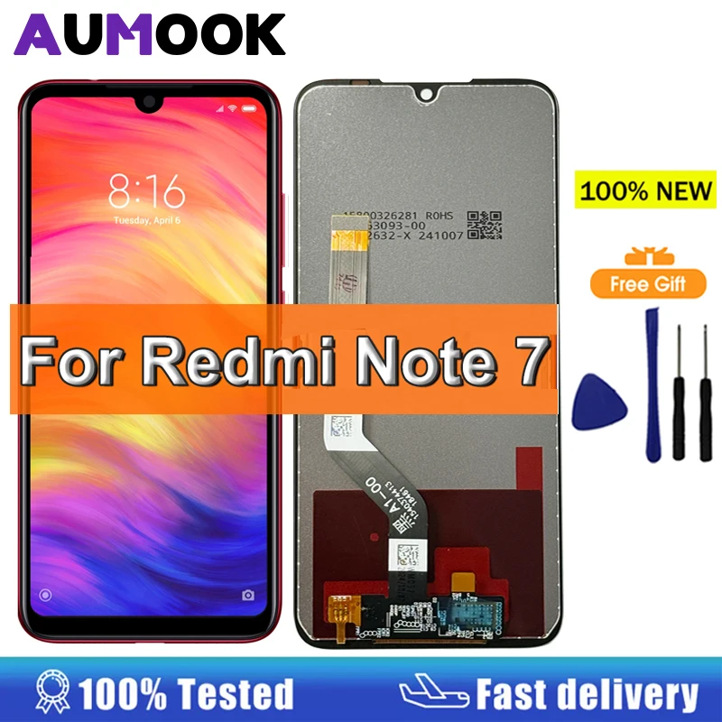 6.3" Note 7 Display For Xiaomi Redmi Note 7 LCD Display Touch Screen Replacement For Redmi Note 7 Pro  M1901F7H M1901F7G Display
