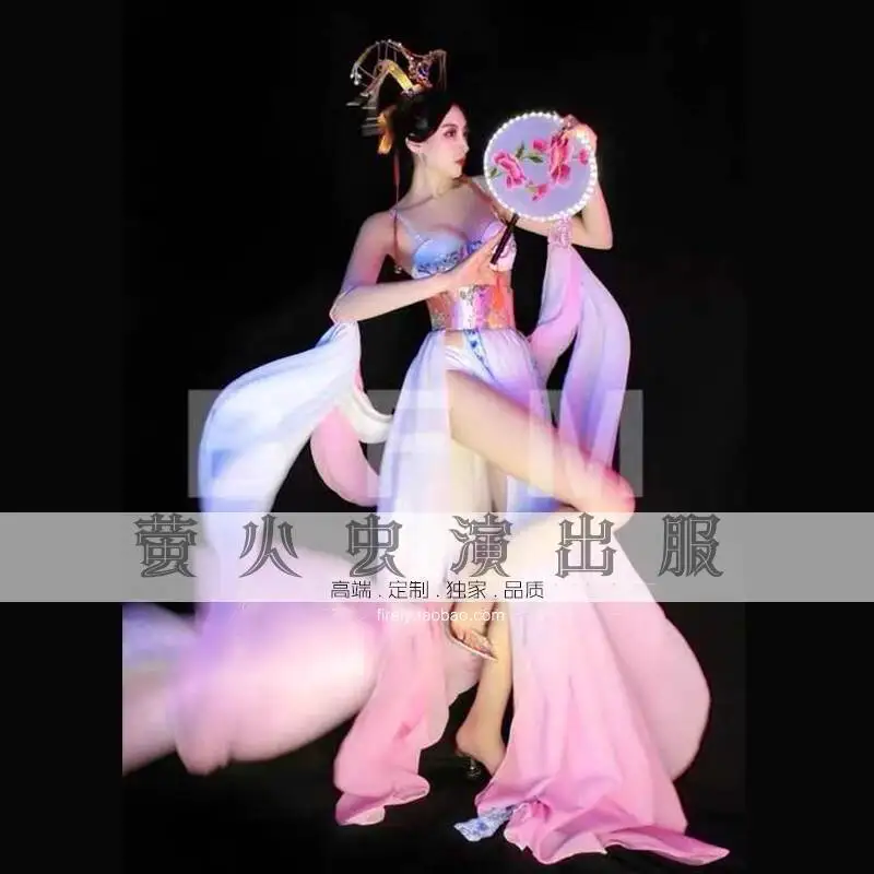 Nighebar النمط الصيني أداء زي نمط جديد مثير مهرجان منتصف الخريف Chang'e الأبيض مجموعة عيد الحب #3