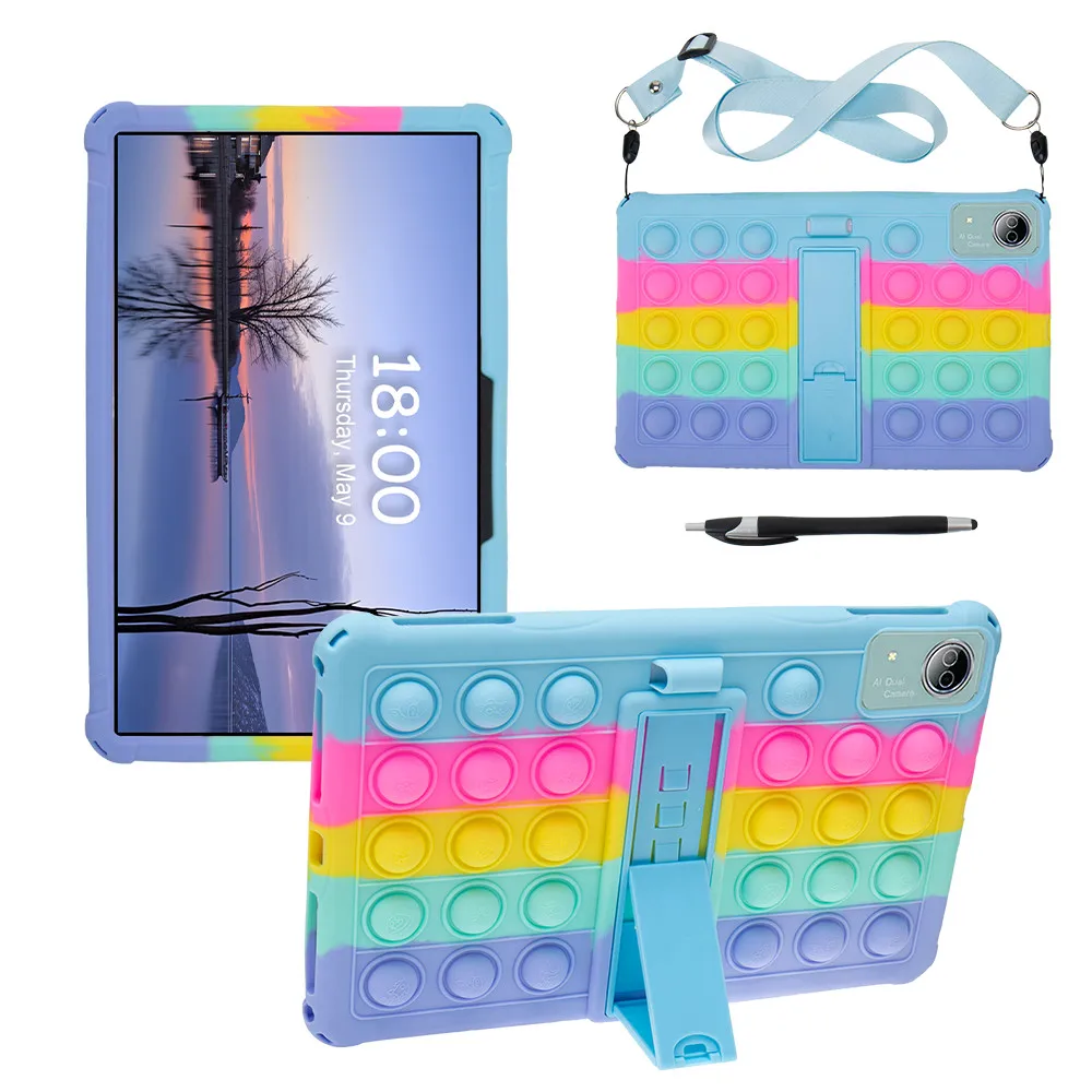 

Soft Bubble Kids Case For Doogee T10 Pro 12inch T20 Ultra 12 inch Tablet Cover With Shoulder Strap