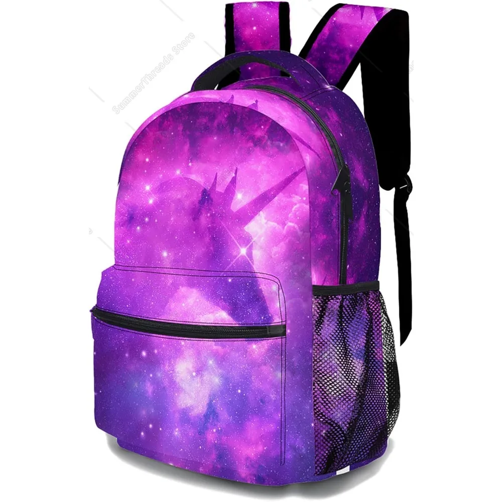 

Starry Sky Unicorn Backpack, Lightweight Durable Laptop Bag 3D Printed Daypack With Multiple Pockets, Stylish Shoulders Backpack