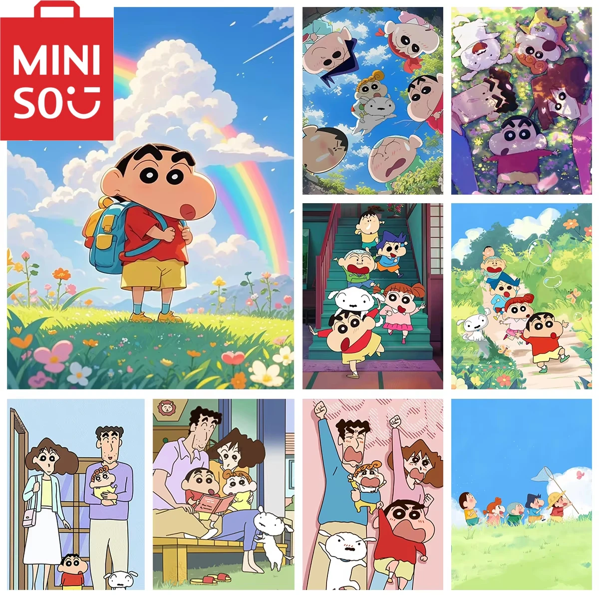 

MINISO аниме милые мелки Шин Чан 5D комплект алмазной живописи DIY ручная работа искусство полная круглая/квадратная дрель Рим Декор подарок для друга