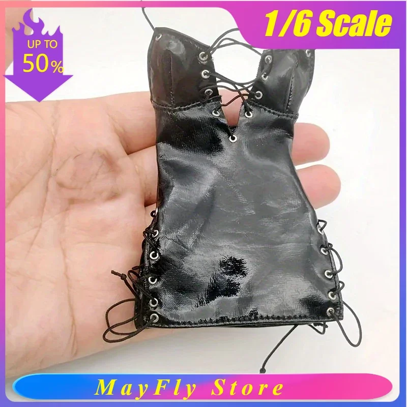 

1/6 Scale Pu Leather Black Tights Skirt Clothes Model Fit 12'' TBL S12D Female Soldier Action Figure Body Dolls