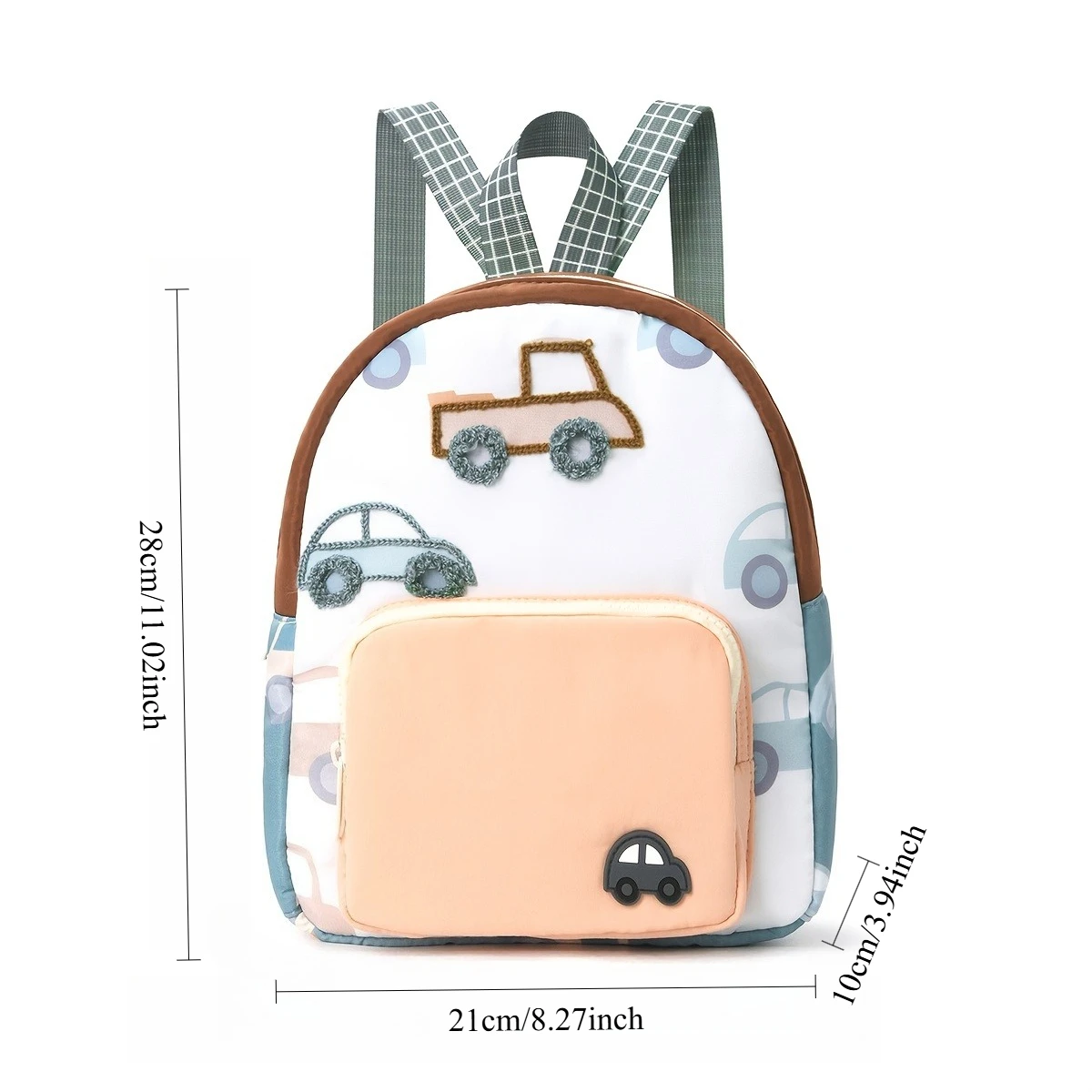 Custom Name Embroidery Kids Backpack Car Pattern School Bag for Boys Toddler Kindergarten Preschool Children Bag Cute Vehicle