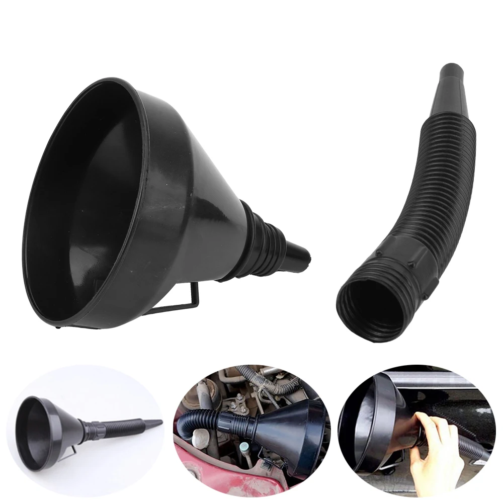 

Car Styling Car Repair Tool Car Truck Motorcycle Filled Universal Oiler Filter Funnel With Spout Pipe Pour Diesel Gasoline