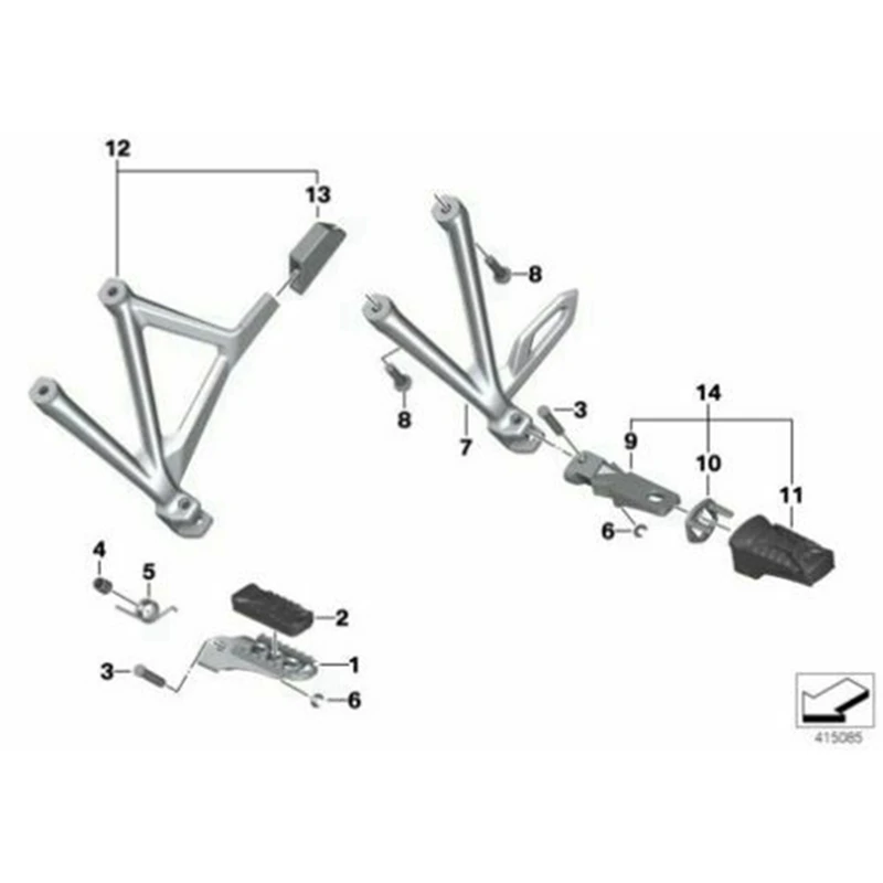 NEW-Foot Rest Pedal Passenger Pegs Rear Bracket Pillion Footrest For BMW R1250GS R1200 GS LC GSA Adv Adventure 2013-2019