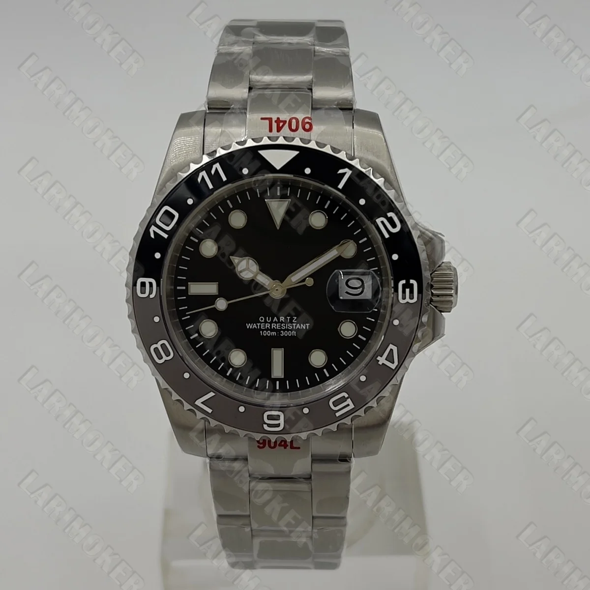 Reloj de buceo de 40mm con movimiento RONDA 515 para hombre, ventana con fecha, cristal de zafiro, bisel cerámico giratorio C3 luminiscente