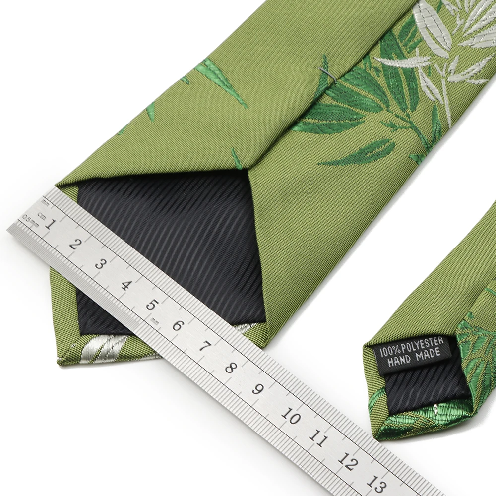 Men's 8CM Elegent Flower Leaves Striped Pattern Polyester Jacquard Weave Necktie Groom Gentleman Ties Party Wedding Accessories