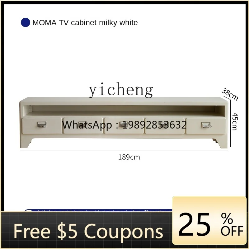 

ZZc Retro Metal TV Cabinet Floor Living Room Home Small Apartment Simple Storage Locker