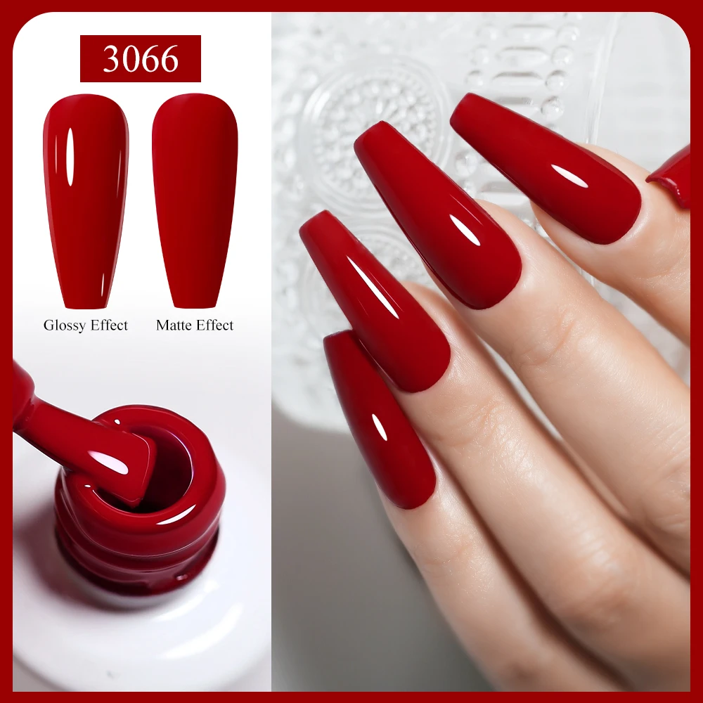 Arte Clavo Gel Nail Polish 15ml Red Colors Semi Permanent Soak off Base Top Coat UV Nail Art Gel Varnish Professional Supplies