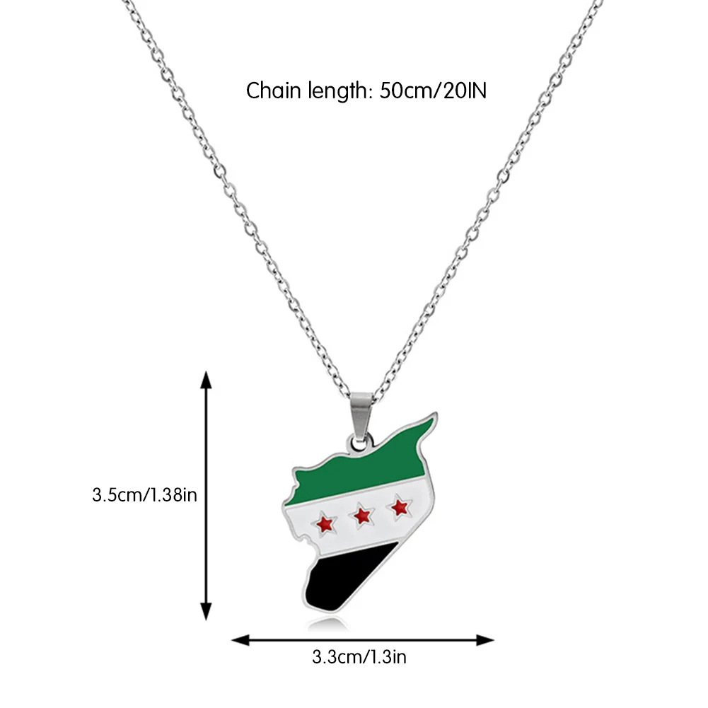 قلادات الموضة السورية سلسلة سلسلة الجمهورية العربية السورية لملابس الحفلات اليومية قلادة سيريا قلادة سوريا