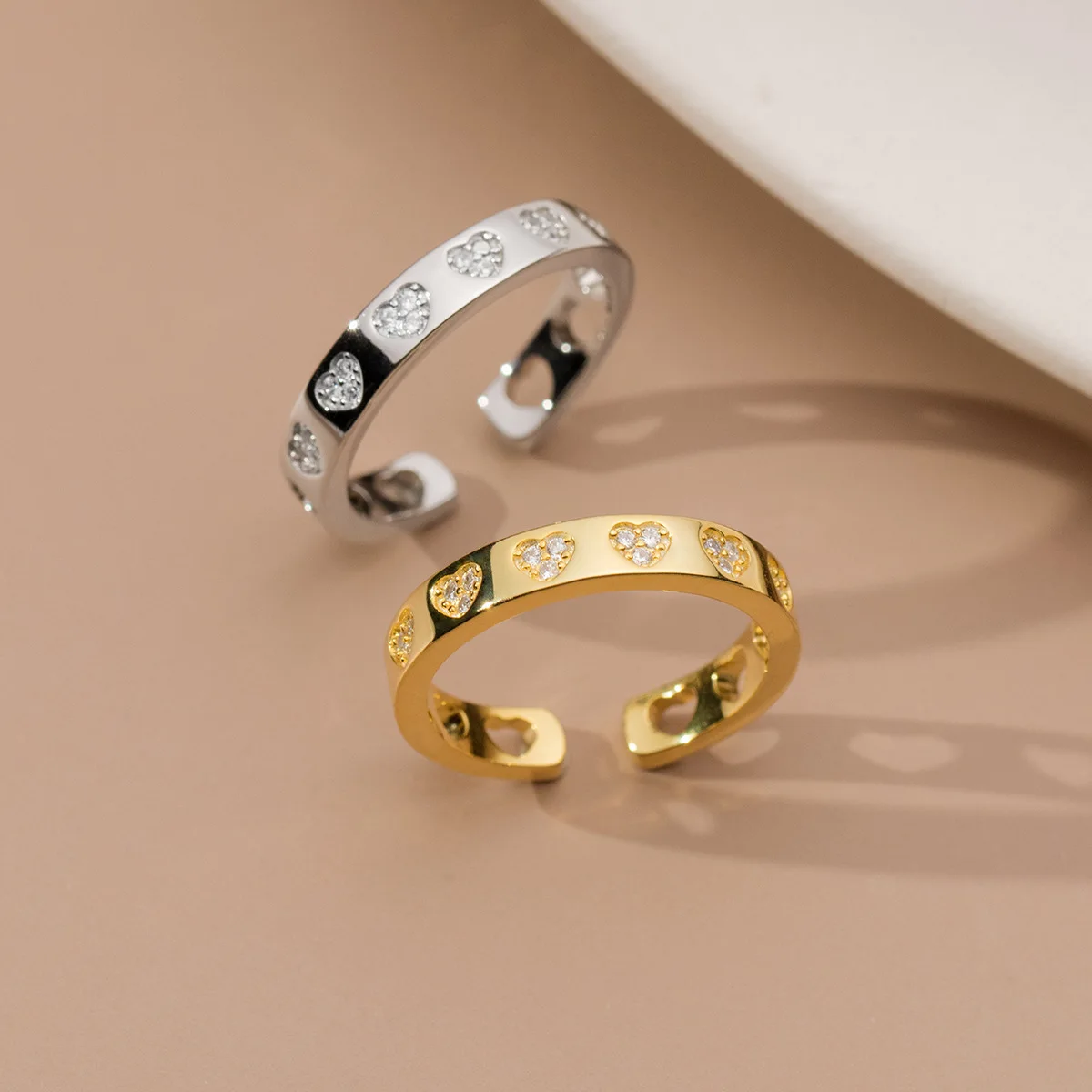 VENTFILLE 925 Sterling Silve Love Heart  Ring for Women Gift Zircon Simplicity Ins Korean Jewelry Dropshipping