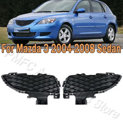 Front Bumper Grille Fog Lamp Cover Frame For Mazda 3 2004-2008 Sedan Car Accessories Body Parts Car Style For Car BS1C-50-C21