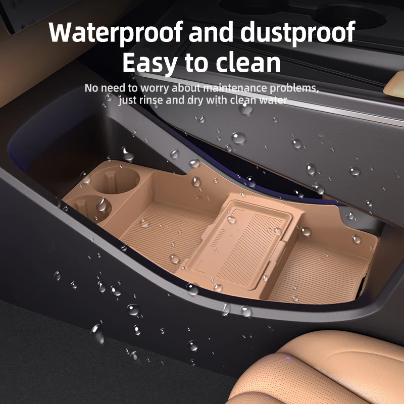 For ARCFOX Alpha T5 Silicone Center Console Below Storage Box Central Control Organizer Mat