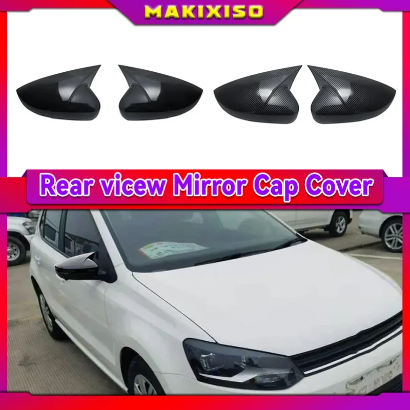 

Gloss Black Side Wing Rear View Rearview Mirror Cover Case Caps Shell Replace For Volkswagen For VW Polo Mk5 6R 6C V 2009-2017