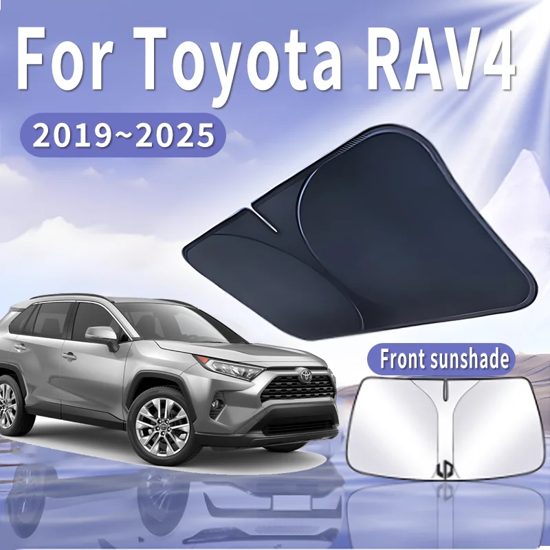 Car Sun Visor For Toyota RAV4 Wildlander XA50 2019~2025 2022 Front Windshield Sunshade Heat Insulation Summer Auto Accessories