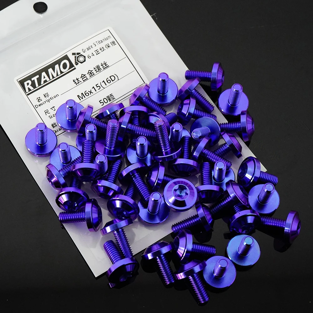 RTAMO 티타늄 볼트 M5 M6 M8 M10 도매용 나사 자전거 오토바이 개조용 패스너