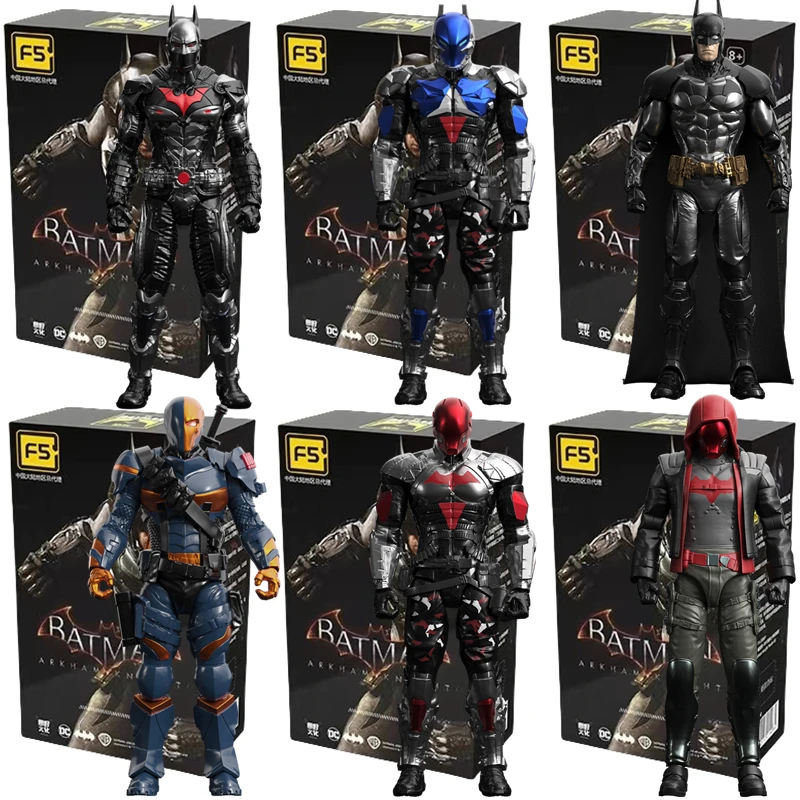 Rouno Oryginalny Batman Arkham Knight Deathstroke Red Hood Blocks Bricks Action Figure Building DIY Toys Model Doll Kids for Toys