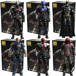 Rouno-Batman Building Bricks Model for Kids, Arkham Knight, Deathstroke Red Hood, Action Figure, DIY toys, Original Doll Main Batman Doll Sales - №3