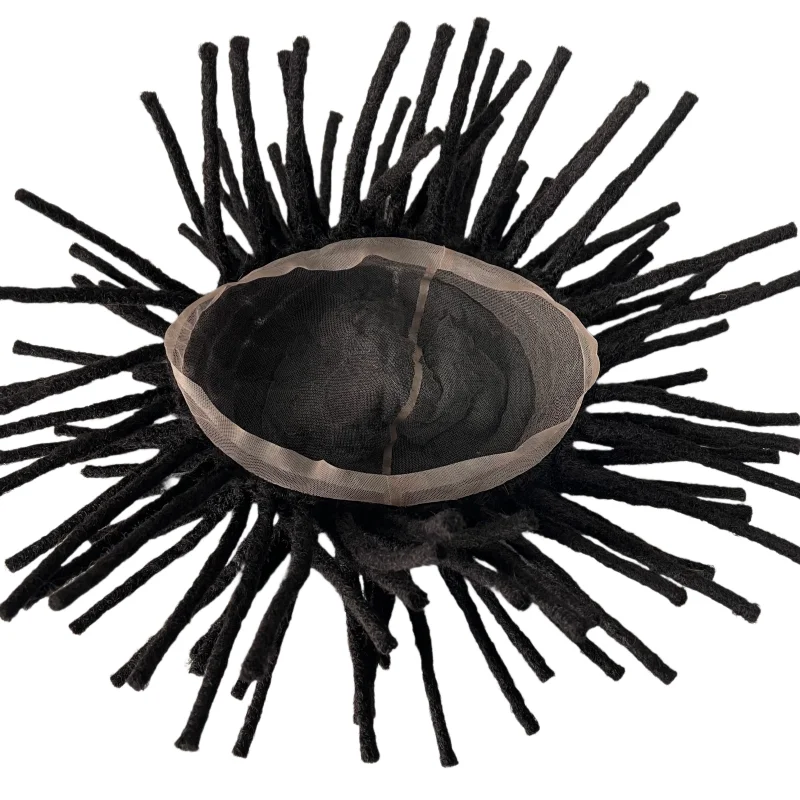 استبدال الشعر البشري الماليزي البكر 6 بوصة # 1b المجدل الأسود الذكور الباروكات وحدة الدانتيل الكامل للرجال السود #3