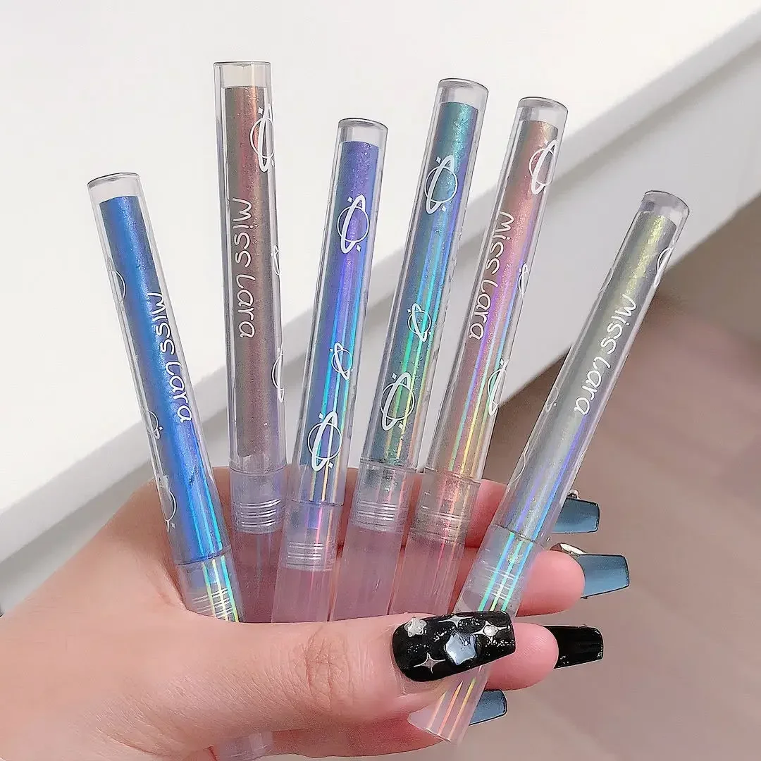 Fioletowy błyszczący cień do powiek w płynie w sztyfcie wodoodporne, długotrwałe cekiny brokat wyróżnij eyeliner w pisaku oczy uroda przyjęcie przybory do makijażu