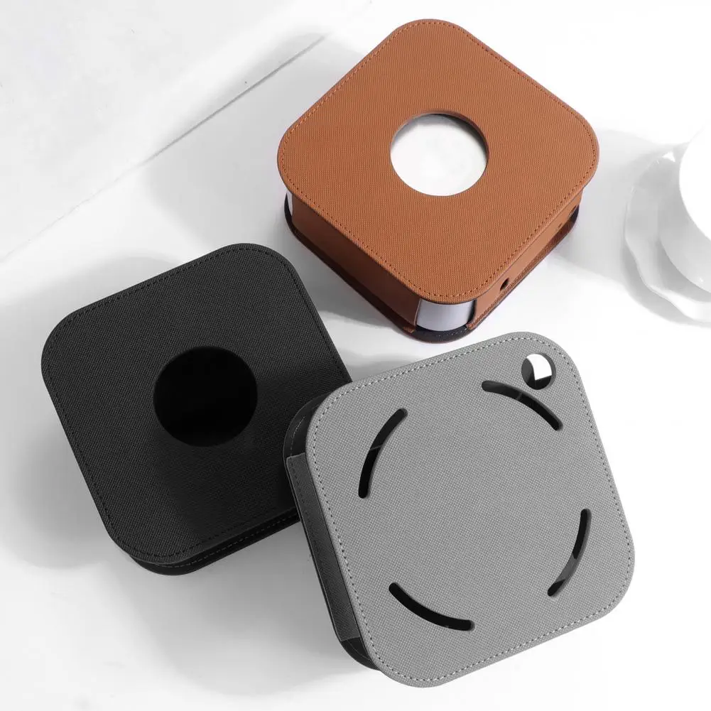 Dustproof Mini 4 Sleeve Mini 4 Protective Cover Faux Leather Sleeve Dustproof Desktop Computer Host Case Durable Shell for 4