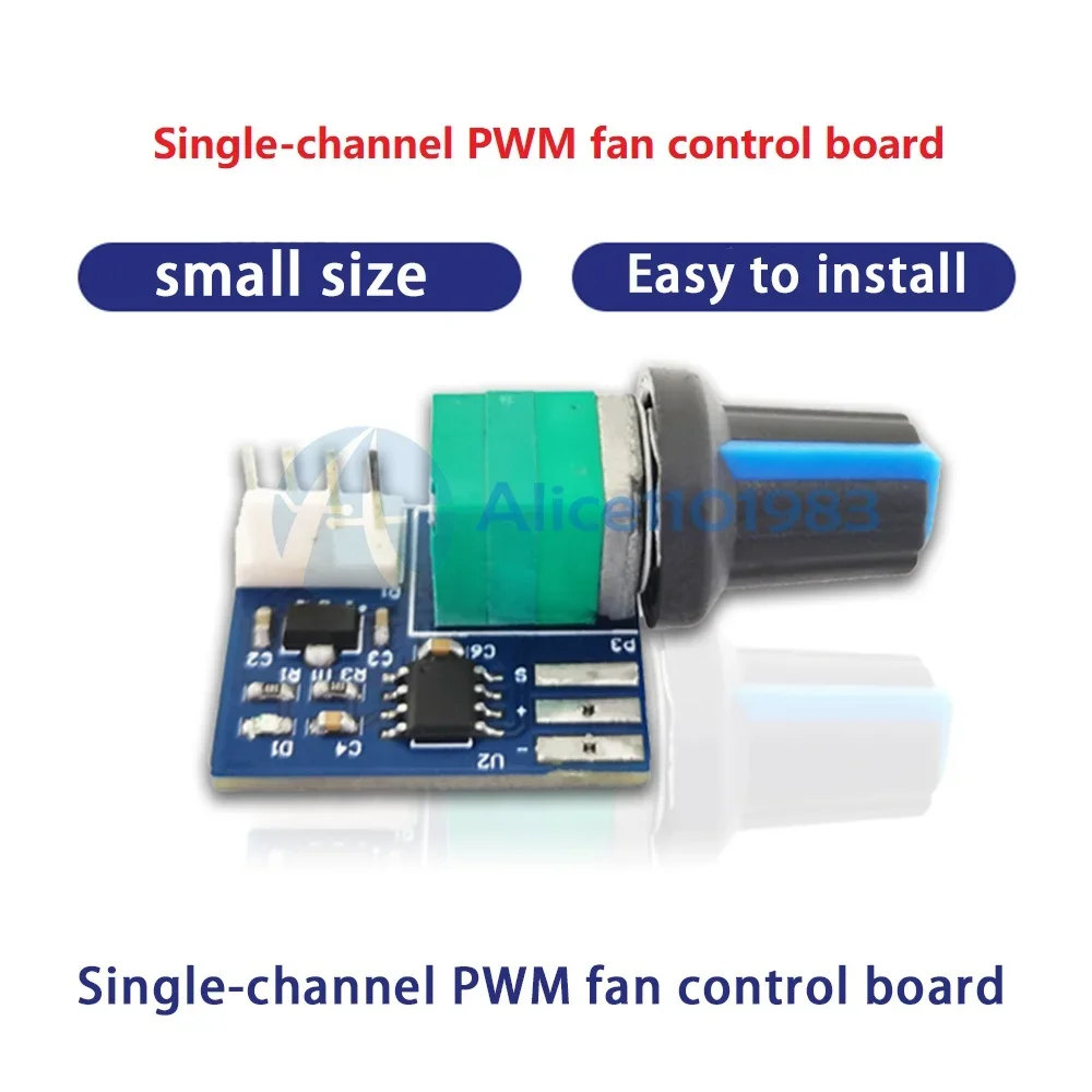 12V PWM Motor Speed Controller Module Single-channel Fan Adjustable Speed Regulator Control Governor Switch