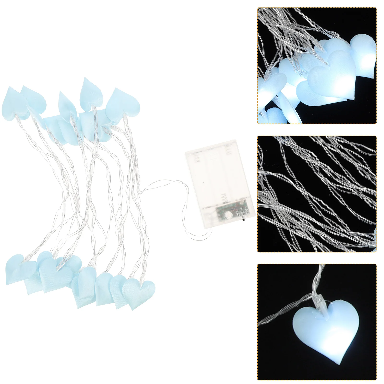 

Fairy Heart Shape String Light Cloth Valentine Wedding Decor Indoor Party DIY Romantic Bedroom Kids Room Living Room Holiday