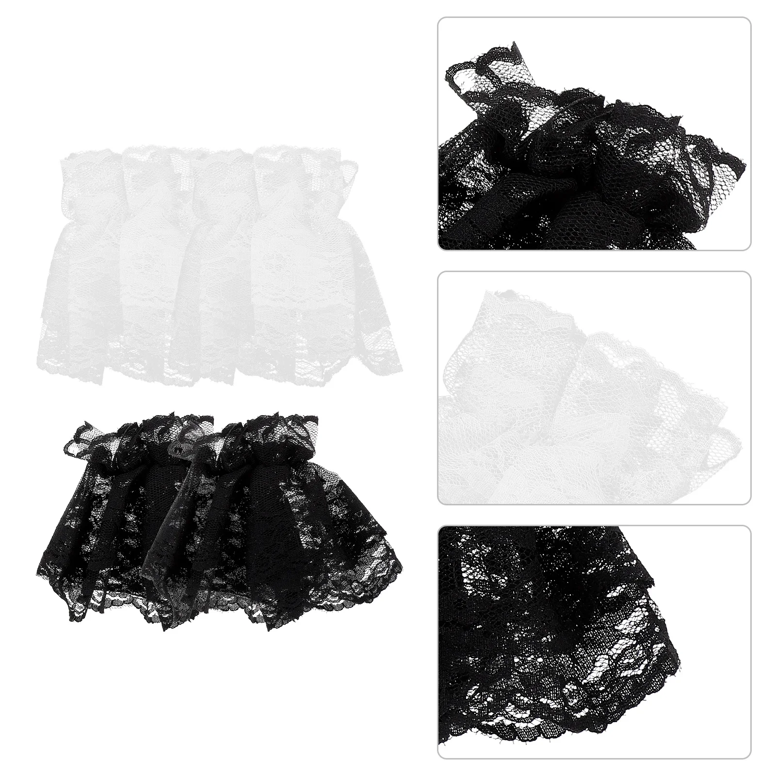 2Pairs قفازات برباط أنيقة الحلو لوليتا اكسسوارات الزفاف صور مطابقة لوليتا نمط قفازات المعصم قفاز #6