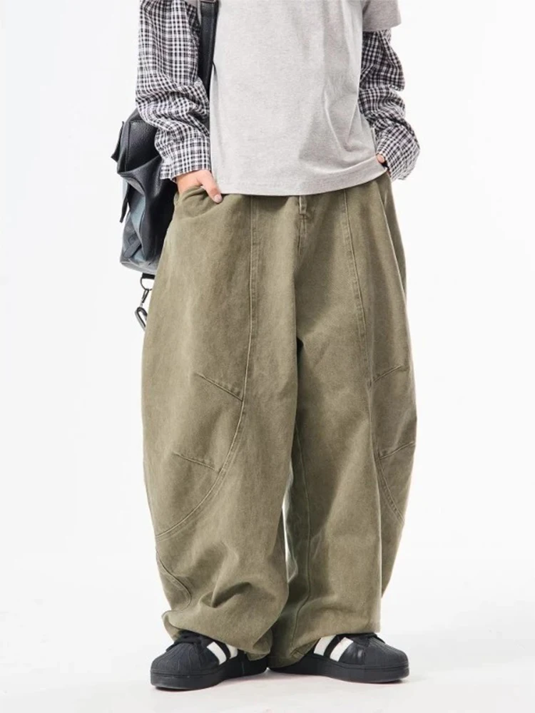 

Свободные широкие мужские летние тонкие американские ретро-ножи в стиле милитари, рабочая одежда, брюки, повседневные прямые брюки