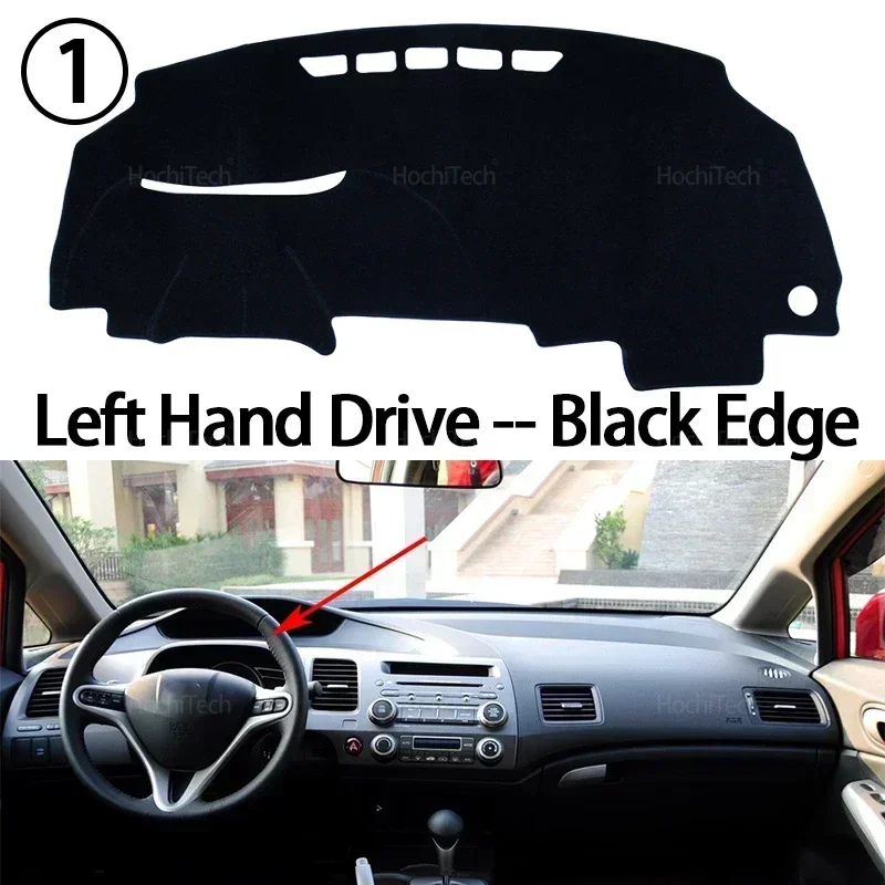 Auto Armaturenbrett Abdeckung Vermeiden Licht Pad Instrument Panel Matte Fall Teppiche für Honda Civic 8 2006-2011 FB FK FA FD – Detail 9