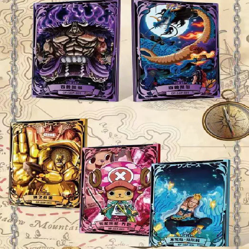 One Piece Collection Card Booster Box Ddka Culture New World Exquisite Hd Patterns Metal Table Playing Game Board Cards