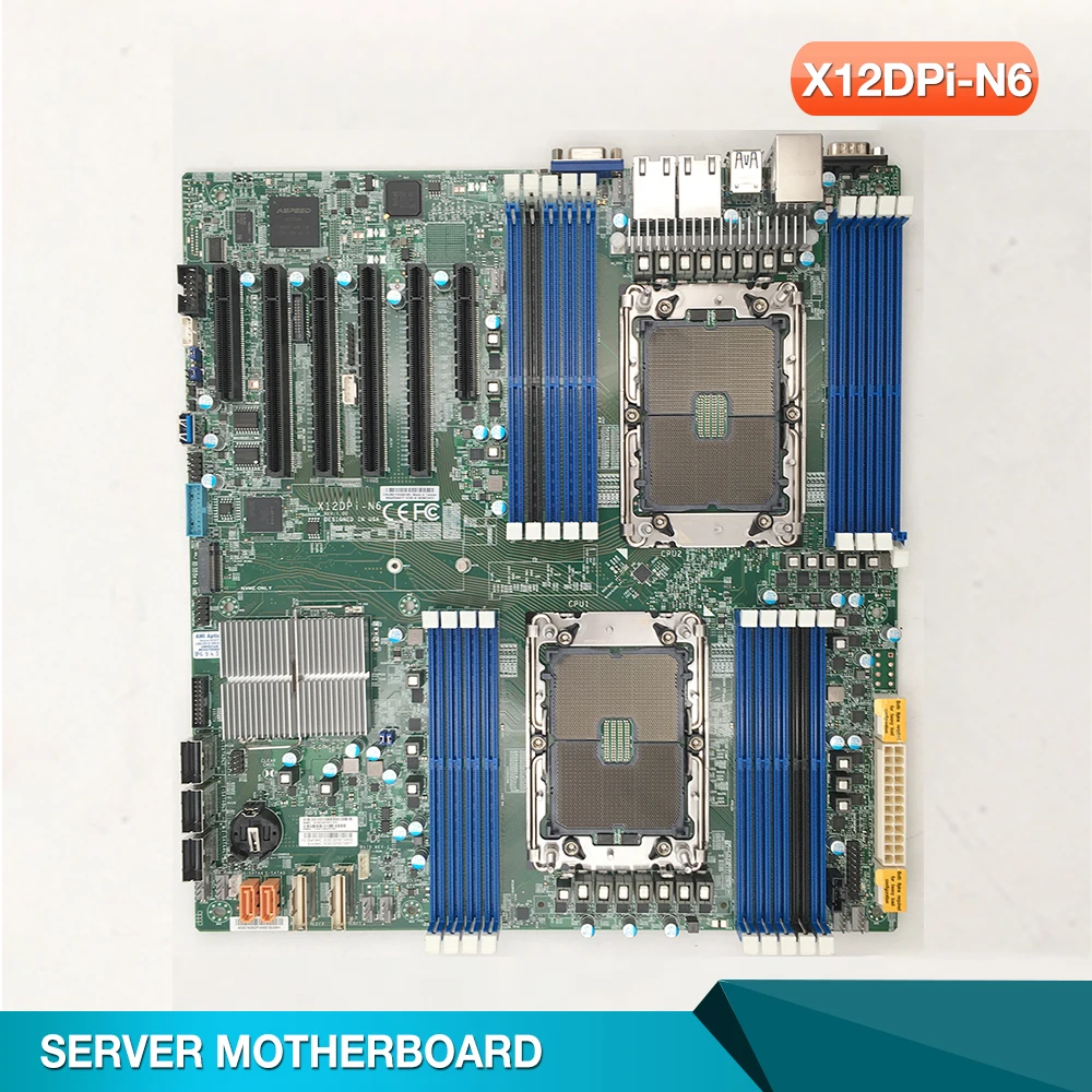 X12DPi-N6 For Supermicro Dual Server Motherboard LGA-4189 Third Generation Xeon Scalable Processor DDR4 RECC